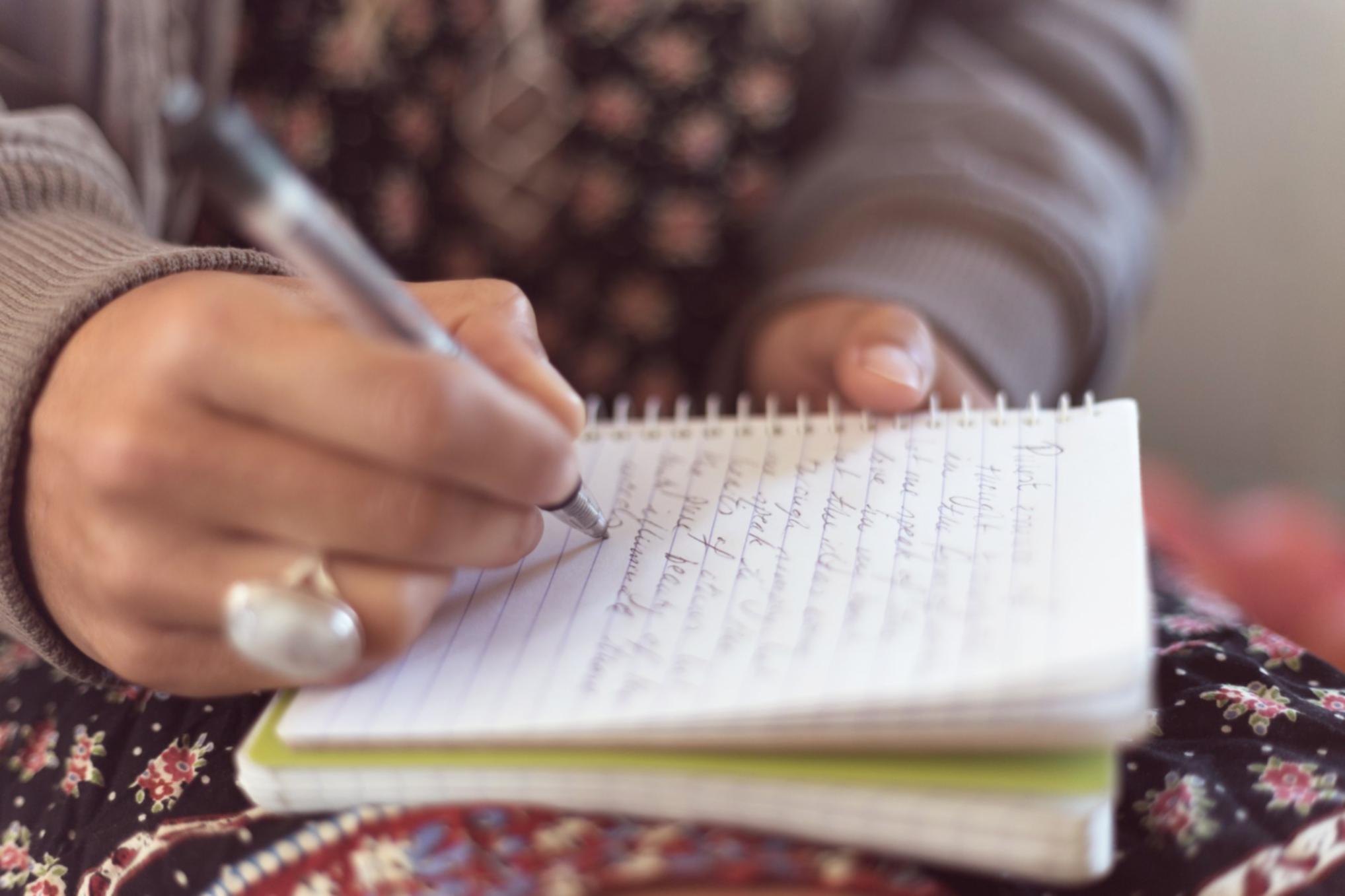 Financial analysis workspace with documents and charts