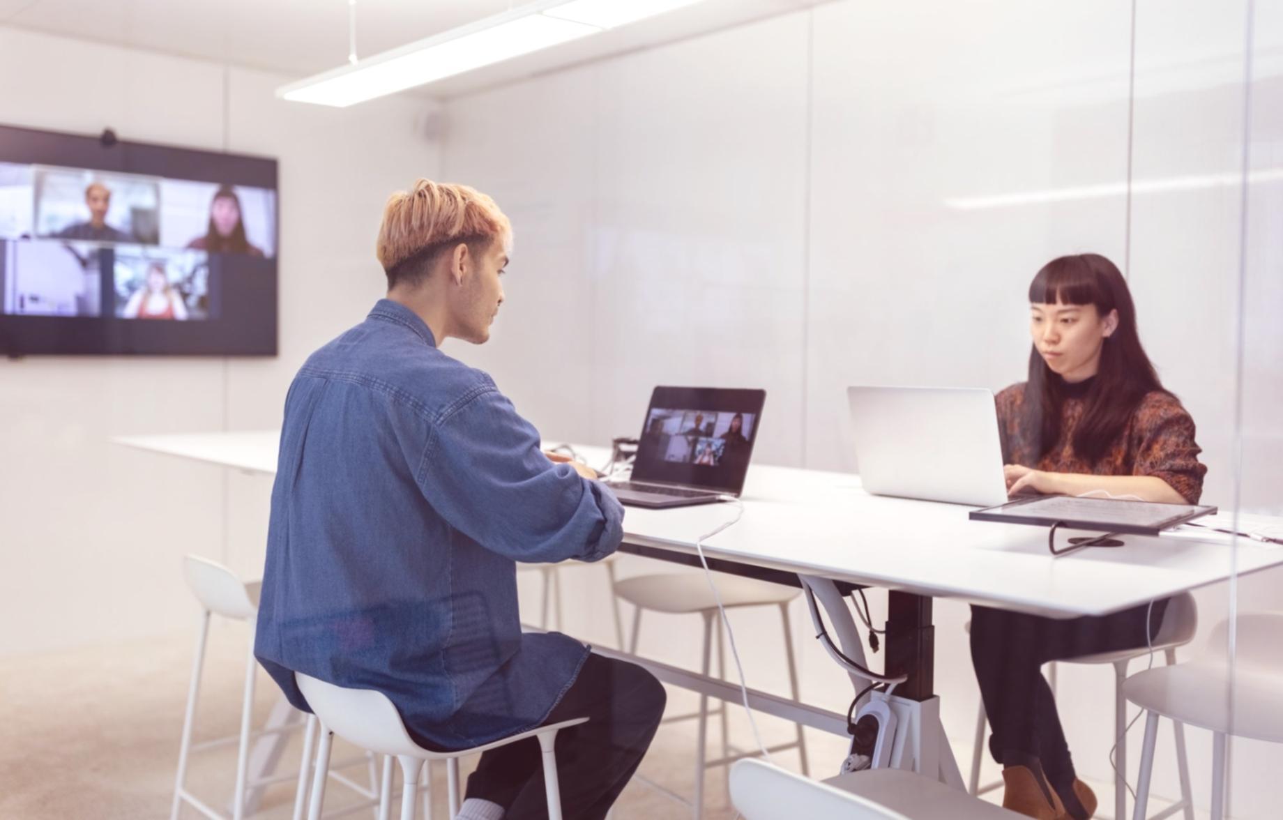 Professional learning environment with financial documents and analysis materials on desk